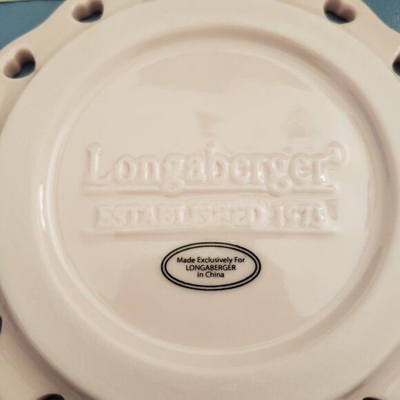 LONGABERGER SWEETEST HEART CANDLE PLATE - NIB - Picture 4 of 8
